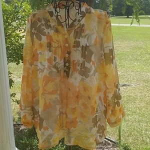 Coldwater Creek 3/4 sleeve blouse